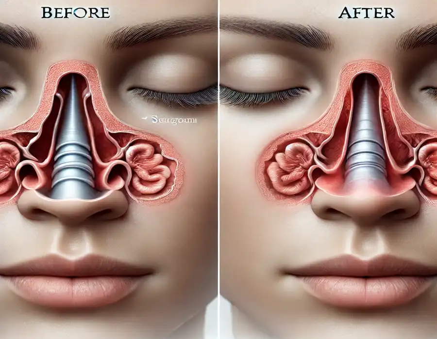 عملية انحراف الحاجز الأنفي قبل وبعد